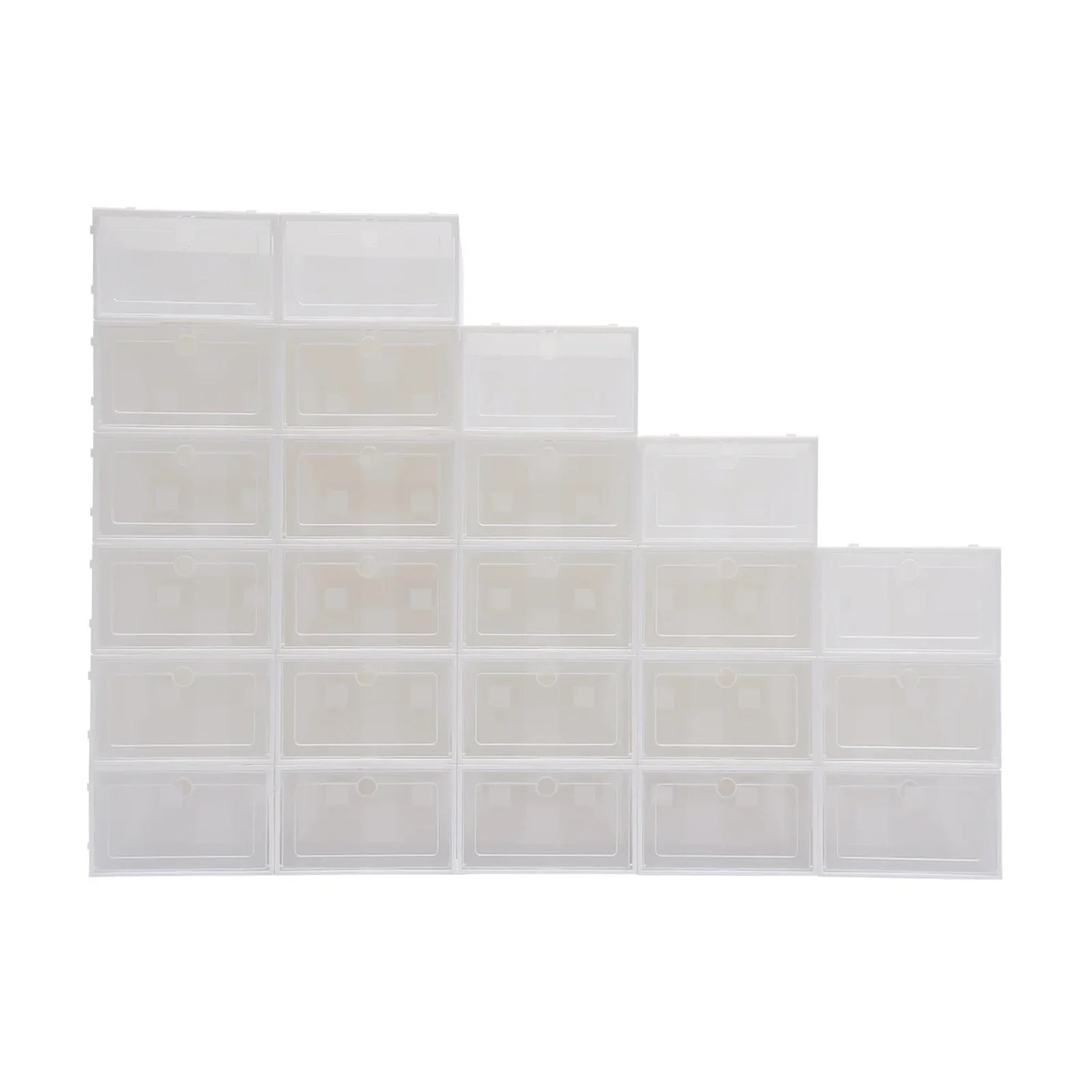 24Pcs Foldable  Shoe Storage Boxes Shoe Box Set Clear Plastic Shoe Rack ABS For Home Organizer Stackable Shoe Boxes