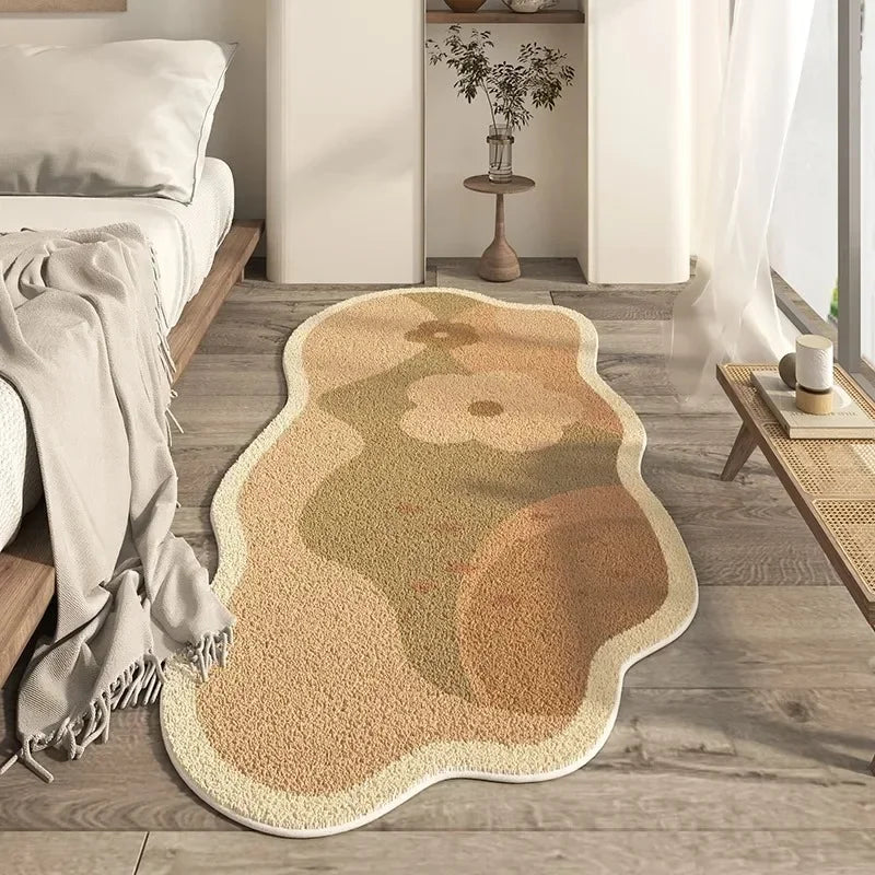 Irregular Living Room Area Carpets Soft Comfortable Bedroom Bedside Area Rugs Modern Home Decoration Aesthetics Ковер В Гостиной