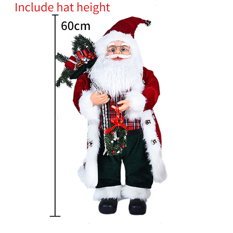 60cm Big Santa Claus Doll Christmas Doll New Year 2024 Gift Merry Christmas Decorations for Home Ornaments Natal Navidad 2023