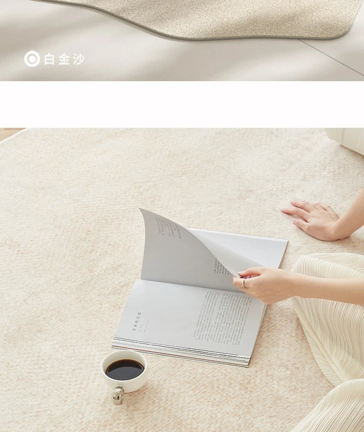 Light Luxury Living Room Decoration Carpet Irregular Shape Rugs for Bedroom Fluffy Soft Marble Plush Rug Thick Anti-slip Floor
