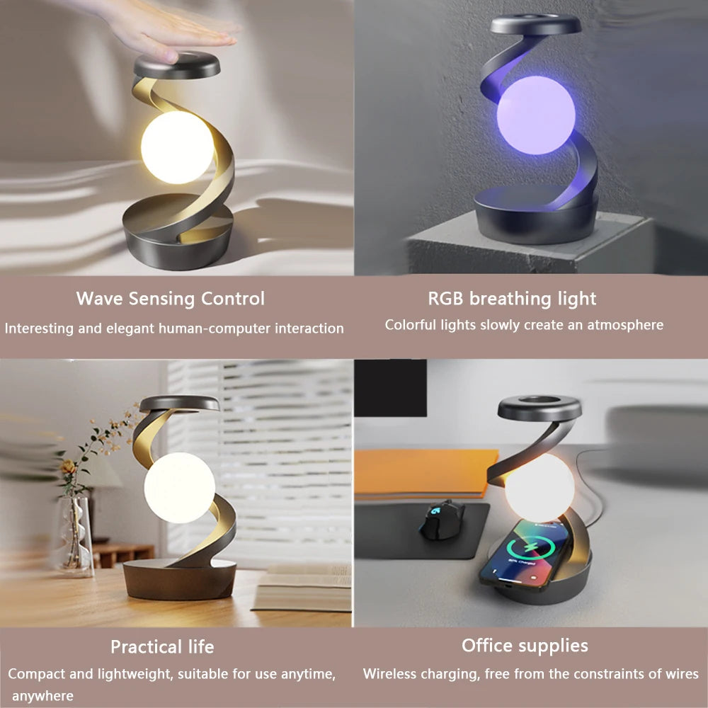 Rotating LED Desk Lamp with Floating Design -Lighting for Reading and Work