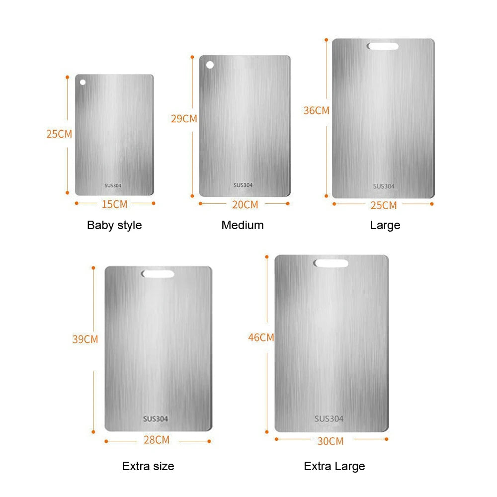 Premium 316 Stainless Steel Cutting Board – Double-Sided and Ultra-Durable