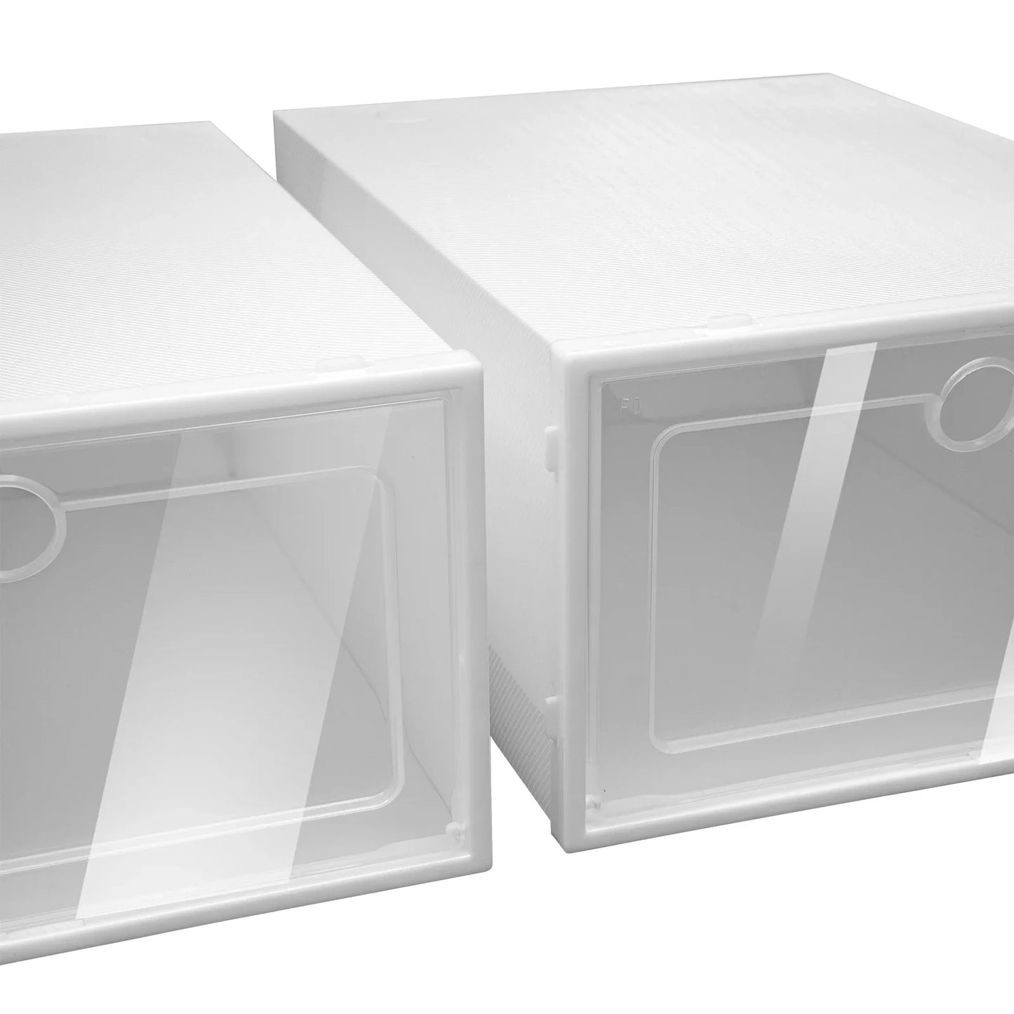 24Pcs Foldable Shoe Storage Boxes Shoe Box Set Clear Plastic Shoe Rack ABS For Home Organizer Stackable Shoe Boxes