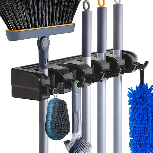 Wall Mounted Mop Holder 3/4/5 Position Multi-Functional