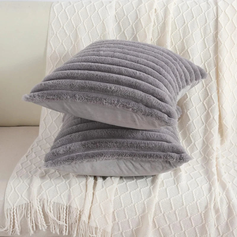 Pillowcase Decorative Home Pillows White Pink Retro Fluffy Soft Throw Pillowcover For Sofa Couch Cushion Cover 45x45 Pillow Hugs