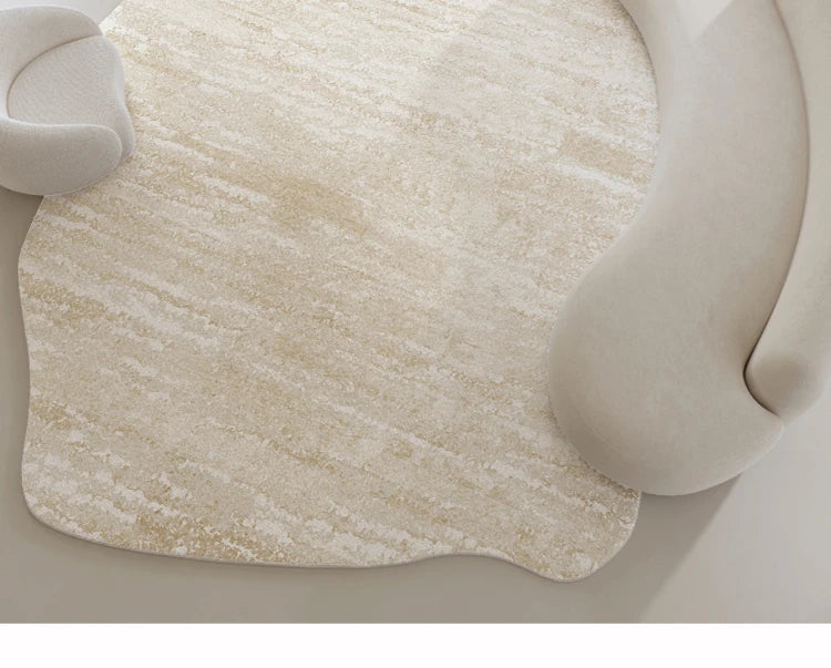 Light Luxury Living Room Decoration Carpet Irregular Shape Rugs for Bedroom Fluffy Soft Marble Plush Rug Thick Anti-slip Floor