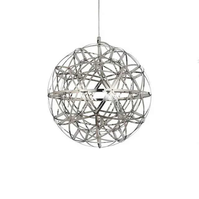 Modern Brief Loft Spark Ball LED Lights Chandelier Fixture Firework Ball Stainless Steel Pendant Lamp Home Deco Lighting 110-240