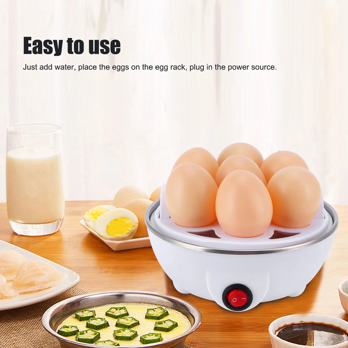 350W Electric Egg Cooker – Multifunctional Mini Steamer & Poacher | Fast, Healthy & Easy Kitchen Gadget