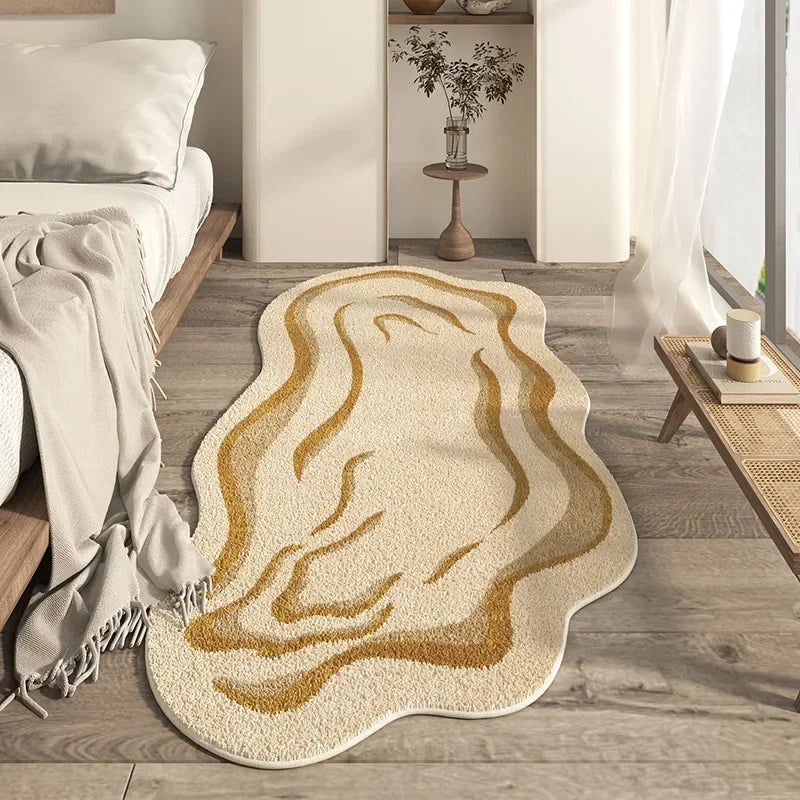 Irregular Living Room Area Carpets Soft Comfortable Bedroom Bedside Area Rugs Modern Home Decoration Aesthetics Ковер В Гостиной