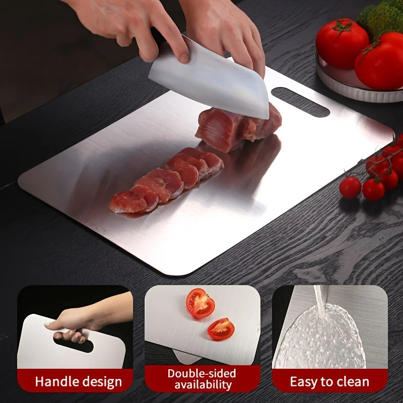 Premium 316 Stainless Steel Cutting Board – Double-Sided and Ultra-Durable