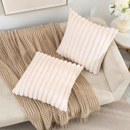 Pillowcase Decorative Home Pillows White Pink Retro Fluffy Soft Throw Pillowcover For Sofa Couch Cushion Cover 45x45 Pillow Hugs