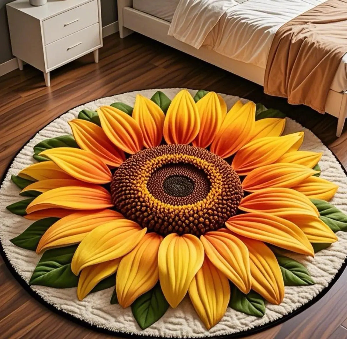 Sunflower Carpet Living Room Decoration Children Bedroom Carpet Fluffy Mat Hallway Non-slip Hair Rug Bedside Design Room Mat