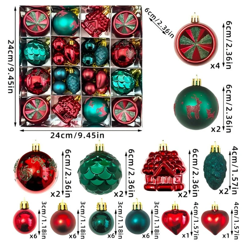 Christmas Ball  Hanging Pendant Decoration Christmas Tree Decorative Ball Family Christmas Party Decorations 2026 New Year Gifts