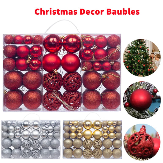 100pcs Christmas Decor Baubles Tree Xmas Balls Party Wedding Ornament Party Supplies Xmas Ornament Ball Xmas Baubles