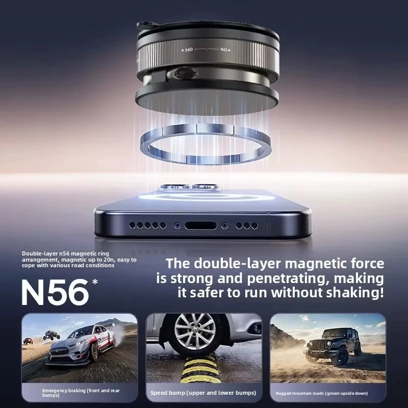 T30 Multi-Use Magnetic Phone Holder – MagSafe, Adjustable Suction Cup with Lock for Car, Mirror & Gym