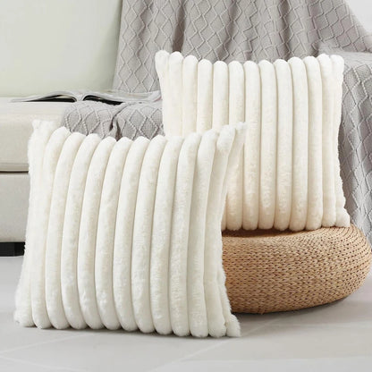 Pillowcase Decorative Home Pillows White Pink Retro Fluffy Soft Throw Pillowcover For Sofa Couch Cushion Cover 45x45 Pillow Hugs