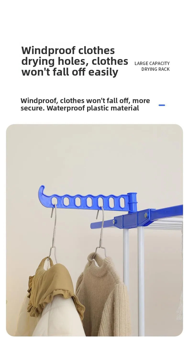 Multifunctional Folding Clothesline with Iron and Towel Holder