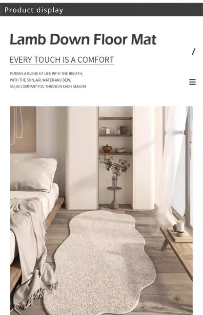 Irregular Living Room Area Carpets Soft Comfortable Bedroom Bedside Area Rugs Modern Home Decoration Aesthetics Ковер В Гостиной