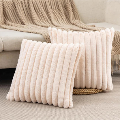 Pillowcase Decorative Home Pillows White Pink Retro Fluffy Soft Throw Pillowcover For Sofa Couch Cushion Cover 45x45 Pillow Hugs