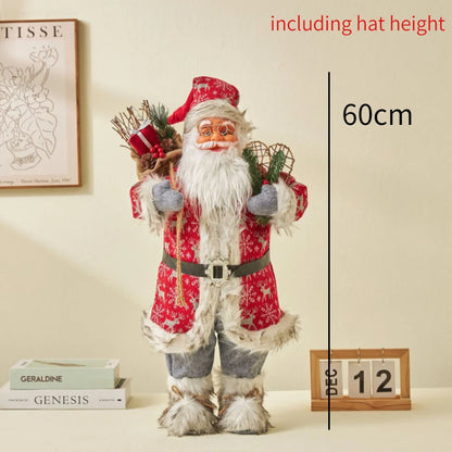 60cm Big Santa Claus Doll Christmas Doll New Year 2024 Gift Merry Christmas Decorations for Home Ornaments Natal Navidad 2023