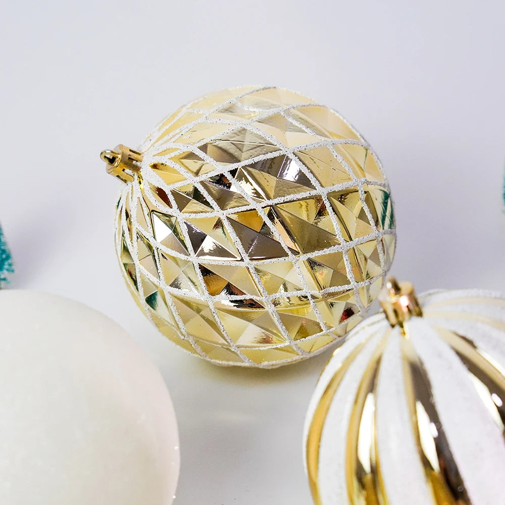 4PCS 10CM Christmas Ball Decoration Xmas Tree Pendent Ornaments for Home Decor Navidad New Year 2026 Party Supplies Accessory