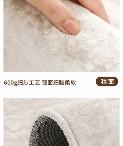 Light Luxury Living Room Decoration Carpet Irregular Shape Rugs for Bedroom Fluffy Soft Marble Plush Rug Thick Anti-slip Floor