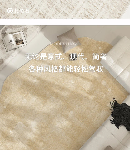 Light Luxury Living Room Decoration Carpet Irregular Shape Rugs for Bedroom Fluffy Soft Marble Plush Rug Thick Anti-slip Floor