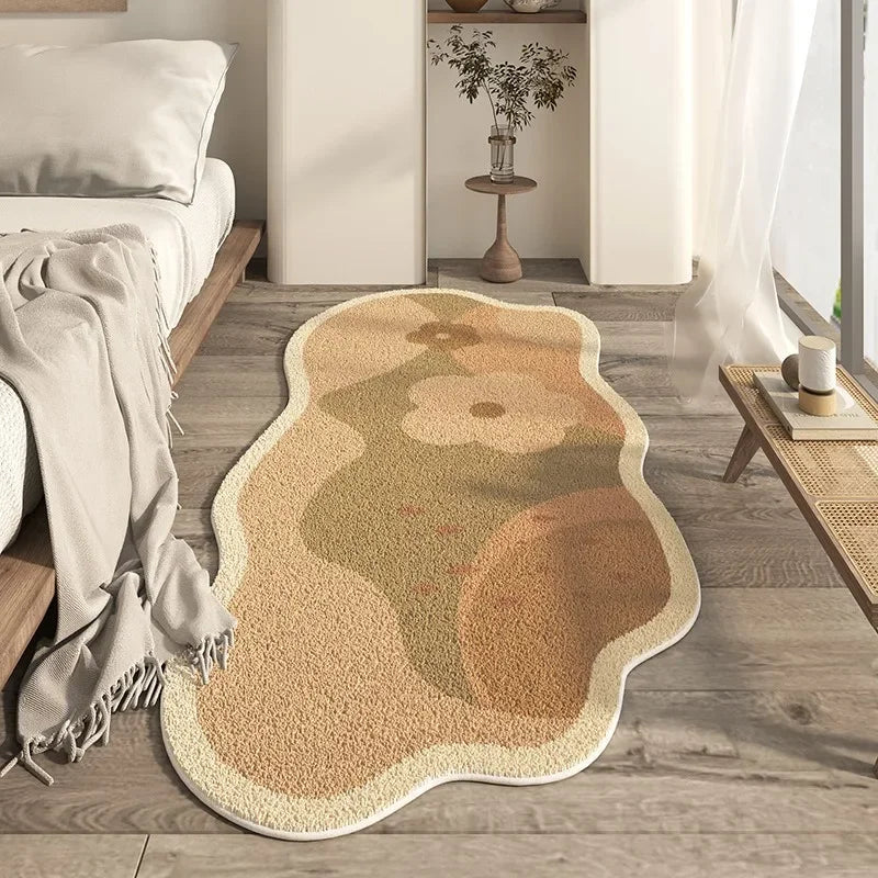 Irregular Living Room Area Carpets Soft Comfortable Bedroom Bedside Area Rugs Modern Home Decoration Aesthetics Ковер В Гостиной