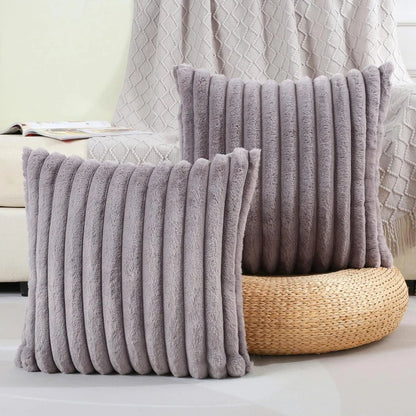 Pillowcase Decorative Home Pillows White Pink Retro Fluffy Soft Throw Pillowcover For Sofa Couch Cushion Cover 45x45 Pillow Hugs