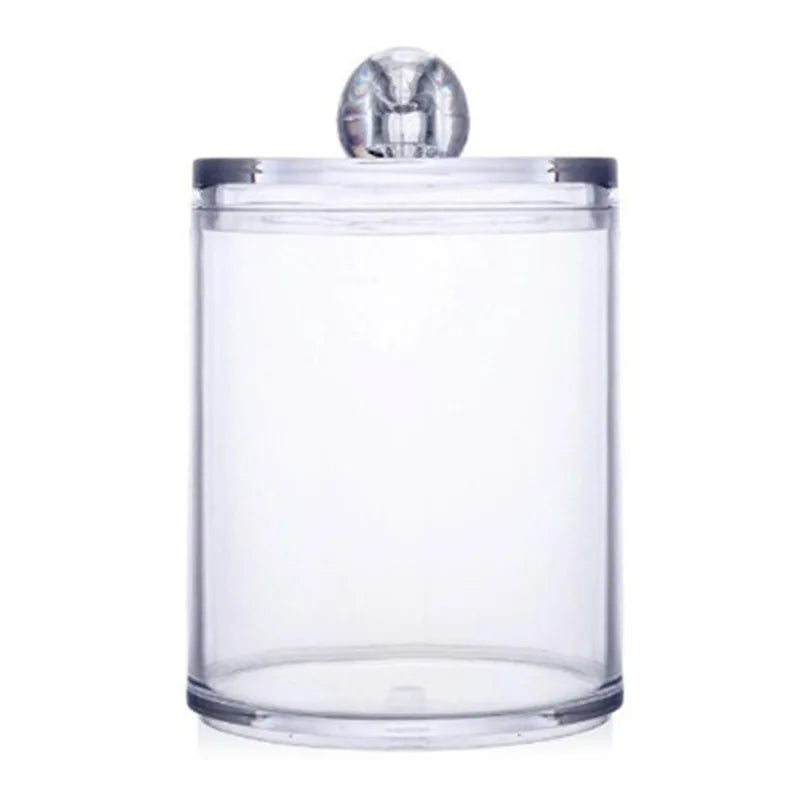 Bamboo Lid Cotton Pad & Swab Storage Box