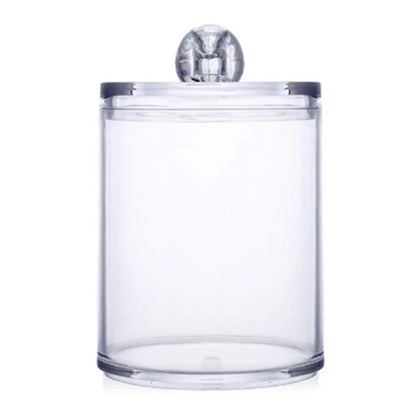 Bamboo Lid Cotton Pad & Swab Storage Box