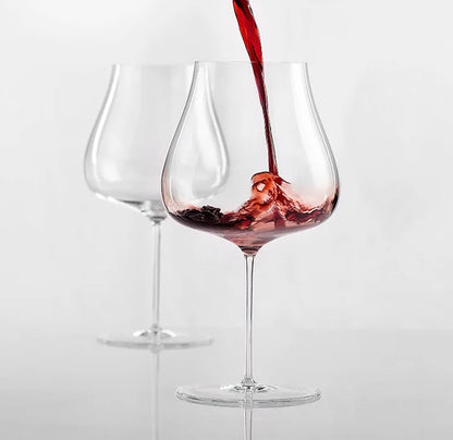 France Upscale Burgundy Cup Crystal Handmade Extremely Thin Wine Glass Aroma Enlarge Goblet