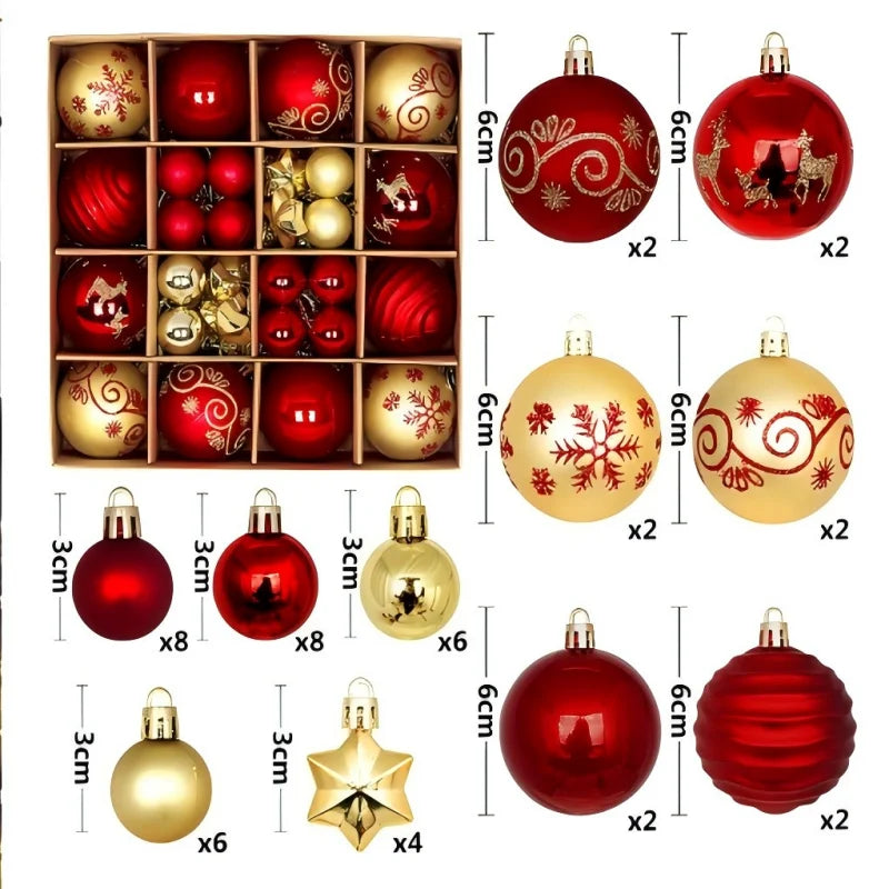 Christmas Ball  Hanging Pendant Decoration Christmas Tree Decorative Ball Family Christmas Party Decorations 2026 New Year Gifts