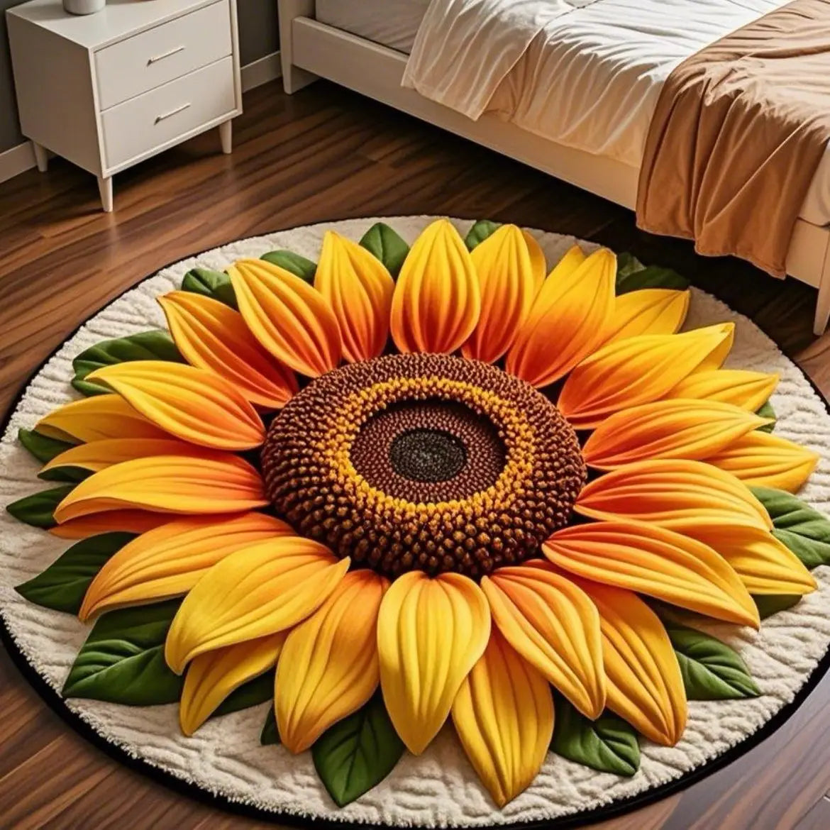 Sunflower Carpet Living Room Decoration Children Bedroom Carpet Fluffy Mat Hallway Non-slip Hair Rug Bedside Design Room Mat