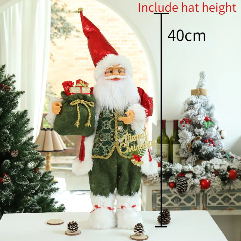 60cm Big Santa Claus Doll Christmas Doll New Year 2024 Gift Merry Christmas Decorations for Home Ornaments Natal Navidad 2023