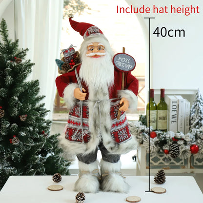60cm Big Santa Claus Doll Christmas Doll New Year 2024 Gift Merry Christmas Decorations for Home Ornaments Natal Navidad 2023