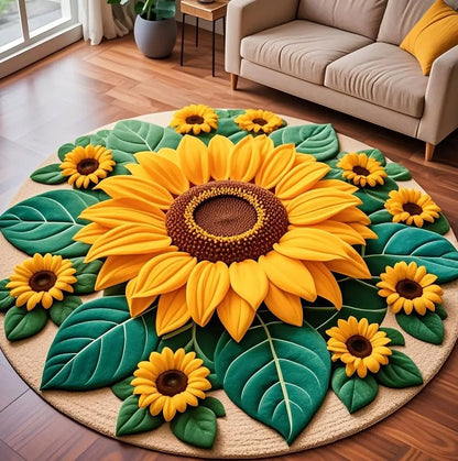 Sunflower Carpet Living Room Decoration Children Bedroom Carpet Fluffy Mat Hallway Non-slip Hair Rug Bedside Design Room Mat