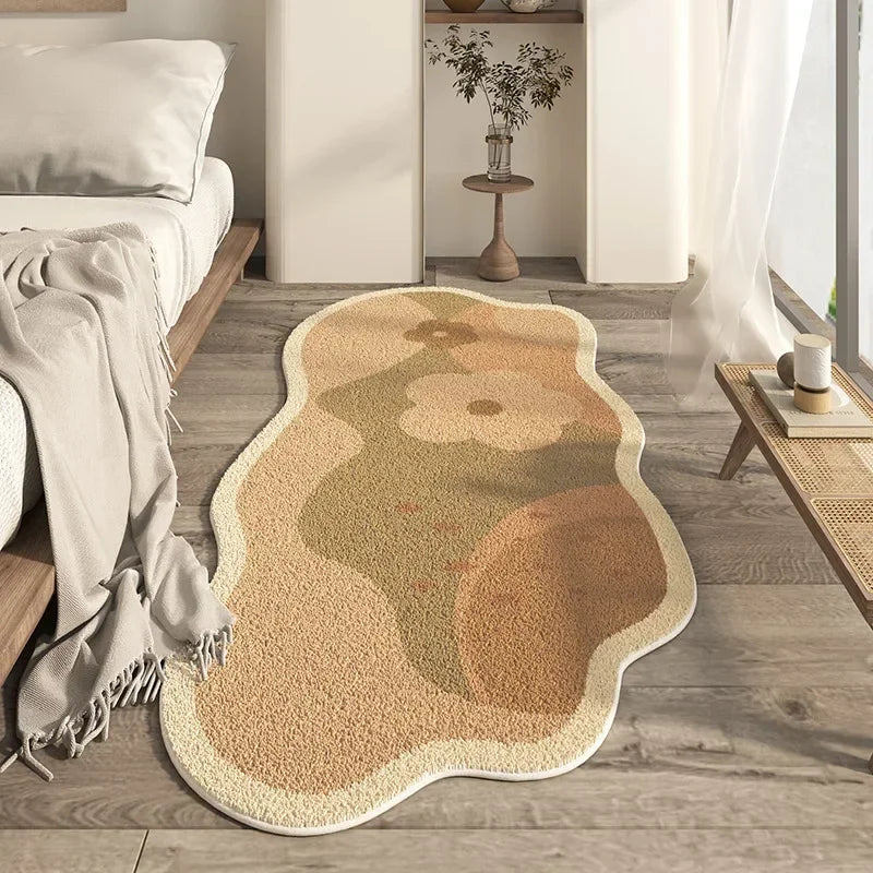 Irregular Living Room Area Carpets Soft Comfortable Bedroom Bedside Area Rugs Modern Home Decoration Aesthetics Ковер В Гостиной