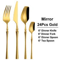 24Pcs Mirror Gold