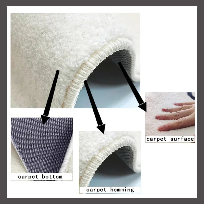 Irregular Living Room Area Carpets Soft Comfortable Bedroom Bedside Area Rugs Modern Home Decoration Aesthetics Ковер В Гостиной