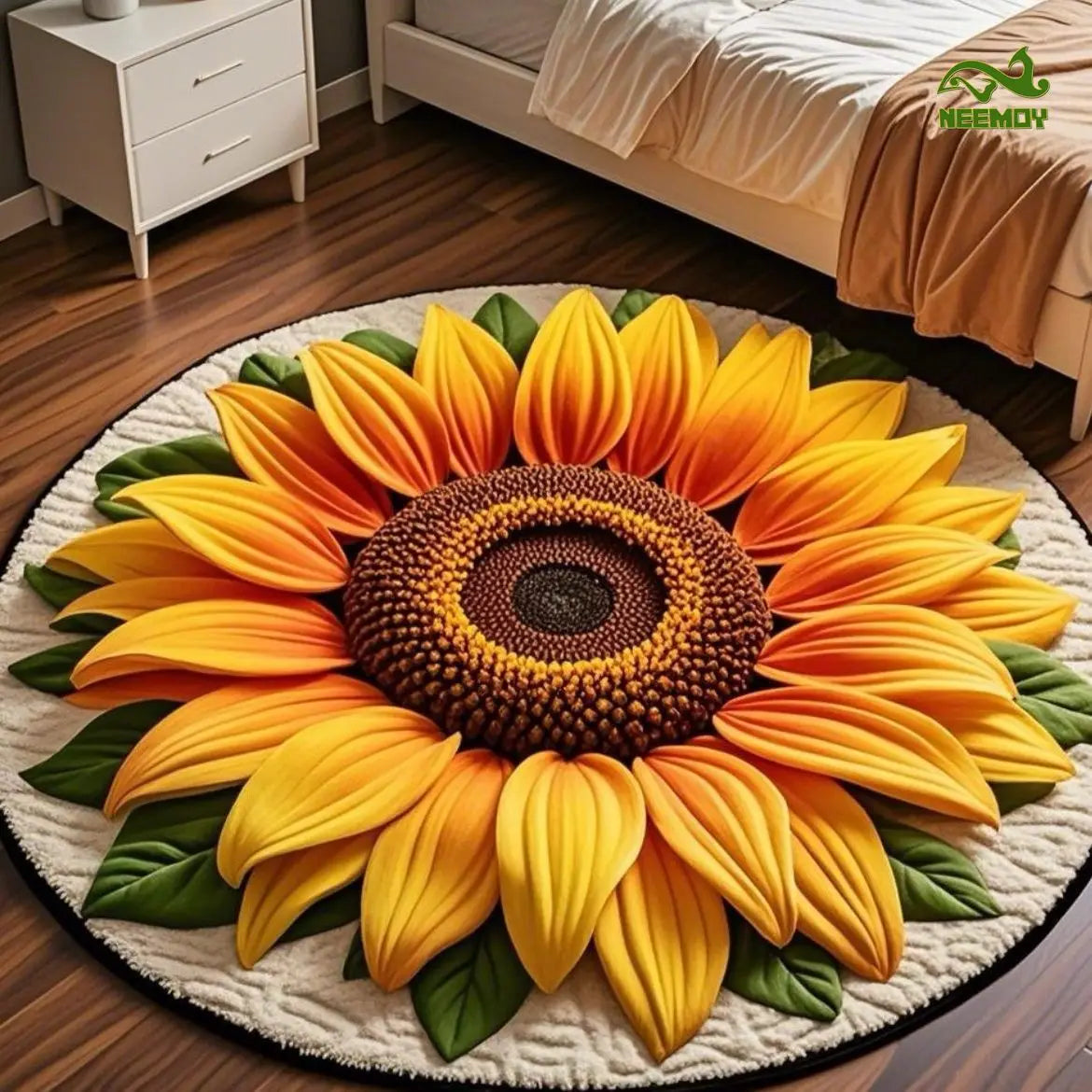 Sunflower Carpet Living Room Decoration Children Bedroom Carpet Fluffy Mat Hallway Non-slip Hair Rug Bedside Design Room Mat