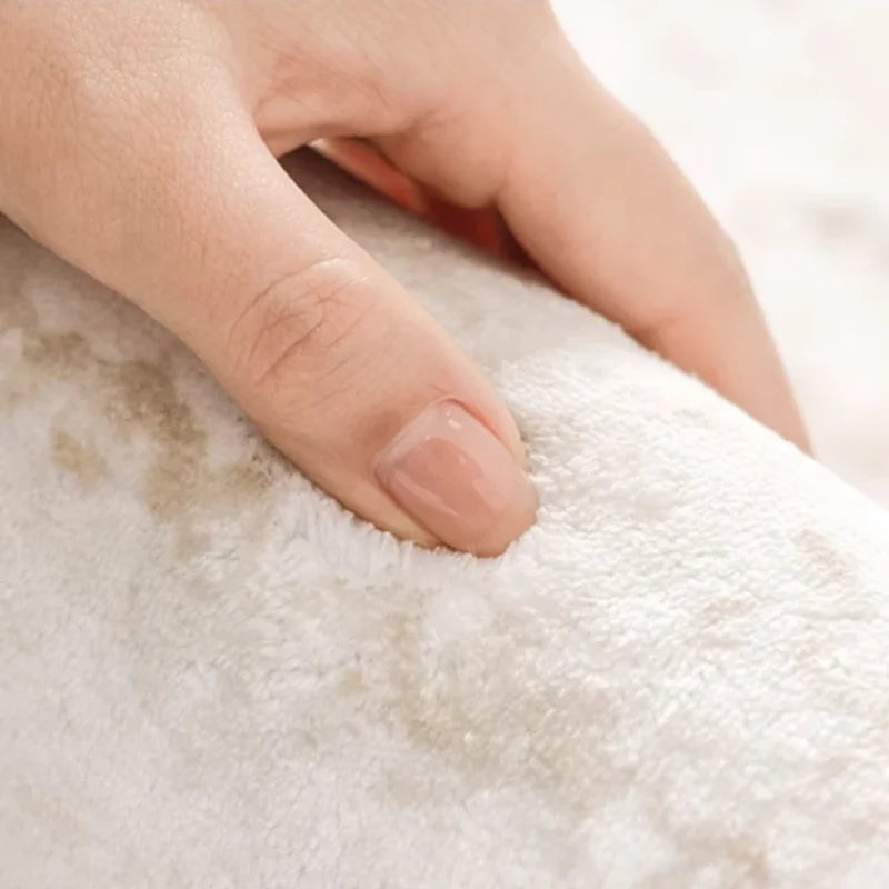 Light Luxury Living Room Decoration Carpet Irregular Shape Rugs for Bedroom Fluffy Soft Marble Plush Rug Thick Anti-slip Floor