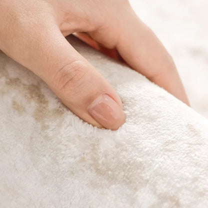 Light Luxury Living Room Decoration Carpet Irregular Shape Rugs for Bedroom Fluffy Soft Marble Plush Rug Thick Anti-slip Floor
