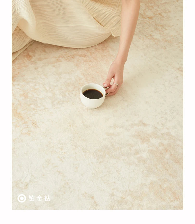 Light Luxury Living Room Decoration Carpet Irregular Shape Rugs for Bedroom Fluffy Soft Marble Plush Rug Thick Anti-slip Floor