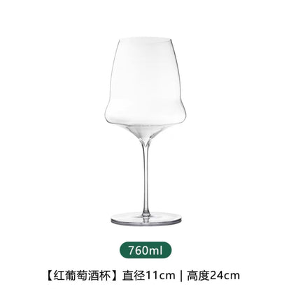 France Upscale Burgundy Cup Crystal Handmade Extremely Thin Wine Glass Aroma Enlarge Goblet