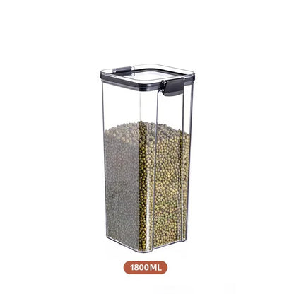 460-1800ml Sealed Jars Kitchen Grain Storage Organizer Large Tank Plastic Moisture-proof Storage Box Household Seasoning Jars