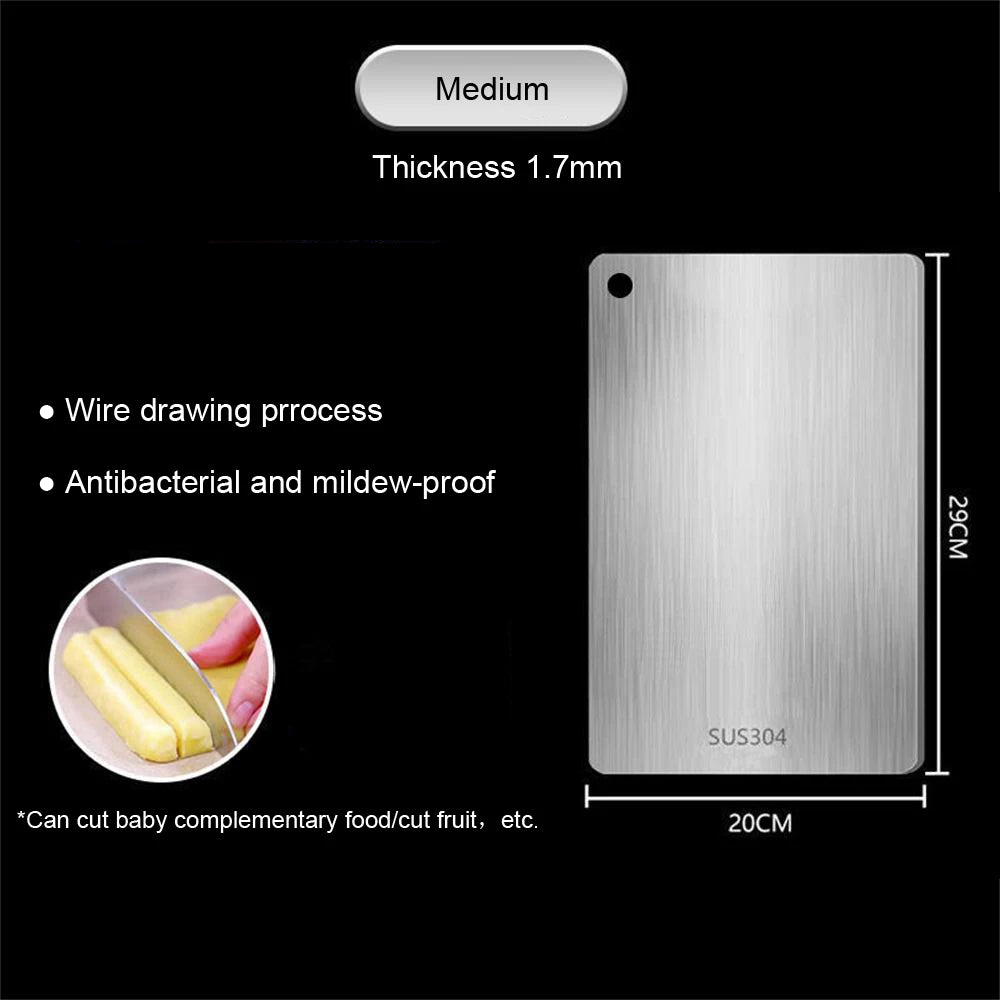 Premium 316 Stainless Steel Cutting Board – Double-Sided and Ultra-Durable