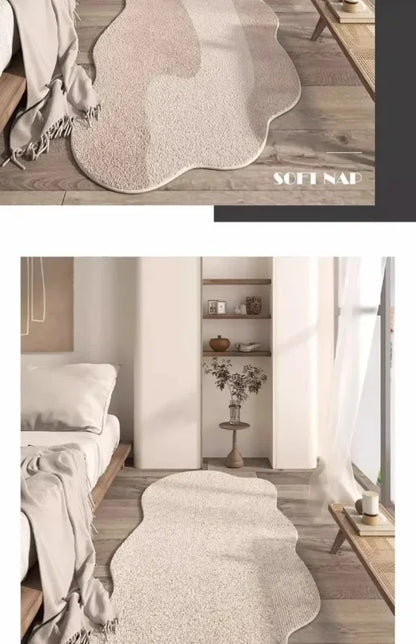 Irregular Living Room Area Carpets Soft Comfortable Bedroom Bedside Area Rugs Modern Home Decoration Aesthetics Ковер В Гостиной