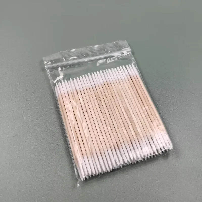 Bamboo Lid Cotton Pad & Swab Storage Box