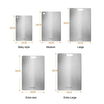 Premium 316 Stainless Steel Cutting Board – Double-Sided and Ultra-Durable